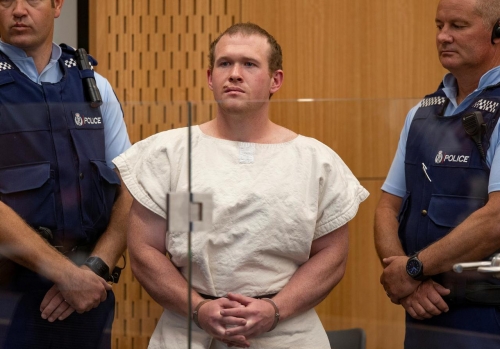 New Zealand mosque shooter arrives for sentencing New Zealand mosque shooter arrives for sentencing