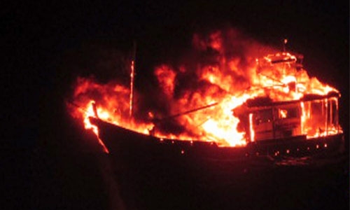 Five killed in Indonesia boat fire Five killed in Indonesia boat fire