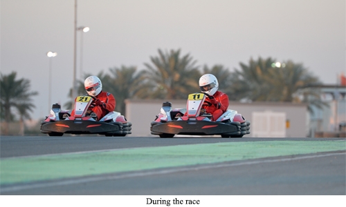 Talal triumphs twice in karting