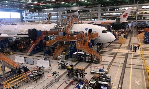 At its 787 Dreamliner factory, Boeing prepares for takeoff