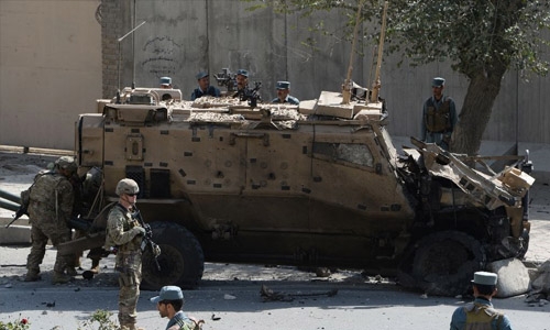 Suicide bomber attacks NATO convoy in south Afghanistan