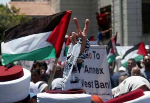 Palestinians protest Palestinians protest