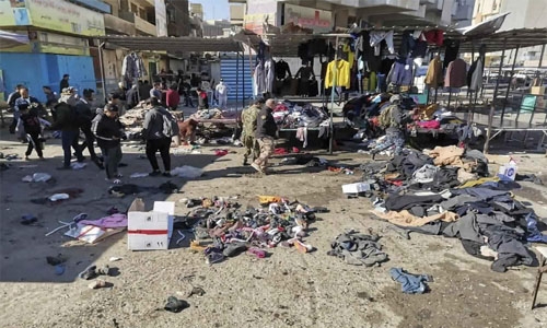 Deadly twin suicide blasts rock Baghdad market Deadly twin suicide blasts rock Baghdad market