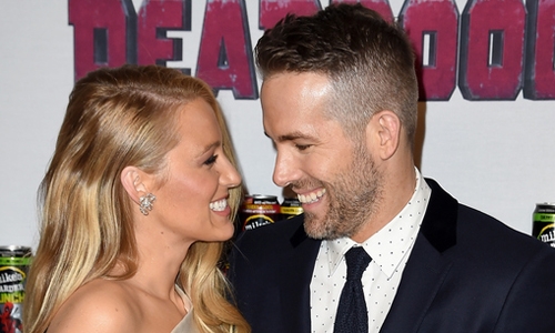 Ryan Reynolds gets a surprise visit by wife Blake Lively in Boston