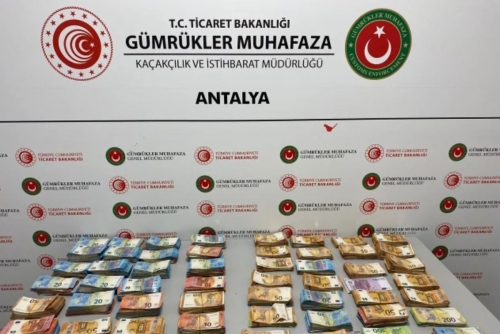 Cash hidden in baby diapers seized at Antalya Airport in Turkey