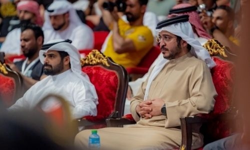 HH Shaikh Khalid attends Bodybuilding Championship