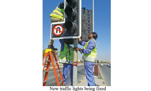 New traffic lights installed