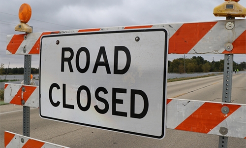 Full closure on Salmabad Bypass Full closure on Salmabad Bypass