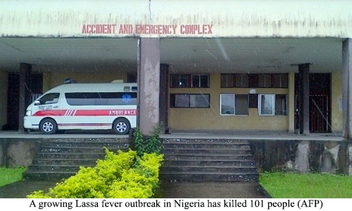 101 die in Nigeria from Lassa fever outbreak