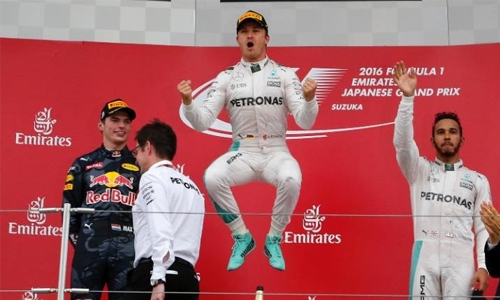 Rosberg wins, Hamilton third in Japan