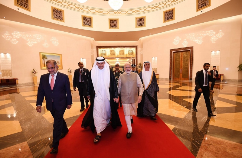 Indian Prime Minister Narendra Modi arrives in Abu Dhabi, UAE