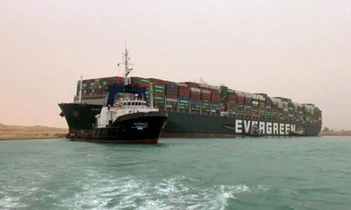 Giant ship blocks Suez Canal after veering off course in sandstorm
