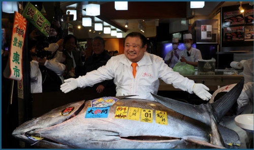Japanese Sushi Chef Pays Record $3.2 Million for Bluefin Tuna at Tokyo Auction