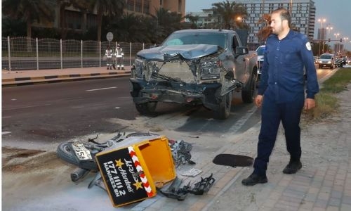 Food delivery biker killed in accident in Manama Food delivery biker killed in accident in Manama