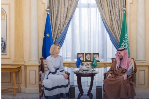 Saudi FM receives EU foreign policy chief