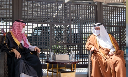 HRH the Crown Prince and Prime Minister receives Saudi Arabia’s Minister of Foreign Affairs