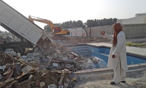 Swimming pool demolished  after five-year-old drowned