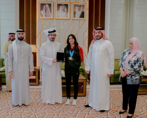 HH Shaikh Khalid receives top athletes HH Shaikh Khalid receives top athletes