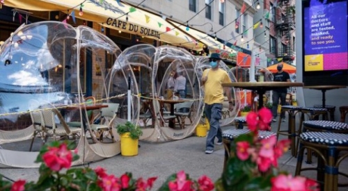Space bubbles ease New York restaurant troubles