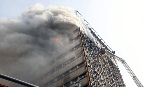 Dozens of Iran firefighters feared trapped in building collapse