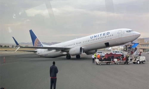 Plane tips backwards at airport in the US, the airline says happened due to shift of weight