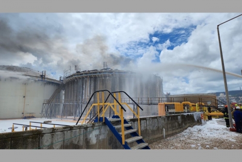 Fire Breaks Out at Haifa Oil Refinery After Missile Debris Strike Fire Breaks Out at Haifa Oil Refinery After Missile Debris Strike