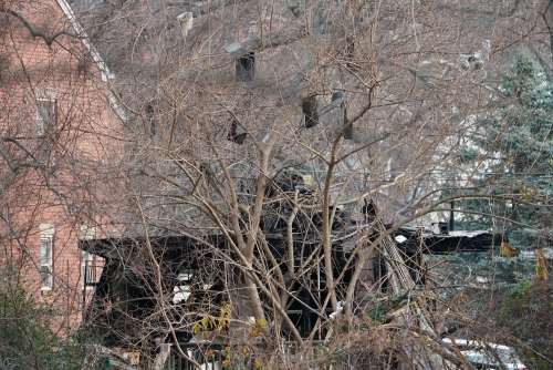 Police investigate after blast razes house near US capital