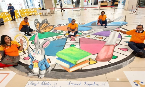 3D painting show at Oasis Mall in Juffair