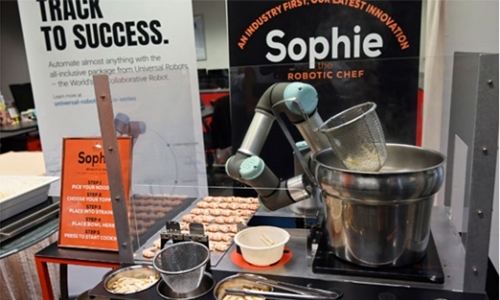 Sophie the robot whips up oodles of Singapore noodles Sophie the robot whips up oodles of Singapore noodles