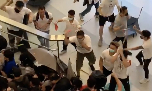 Triad gangsters attack HK protesters Triad gangsters attack HK protesters