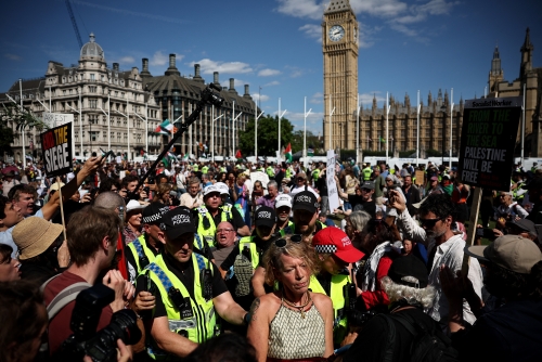 UK police arrest 150 under anti-terror laws for Palestine Action support