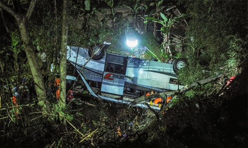 Indonesia bus carrying school children plunges into ravine, killing 27