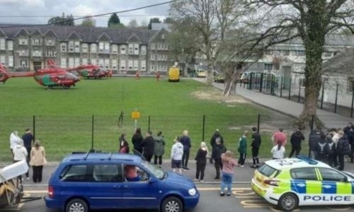 Three injured in apparent stabbing at UK school: police Three injured in apparent stabbing at UK school: police
