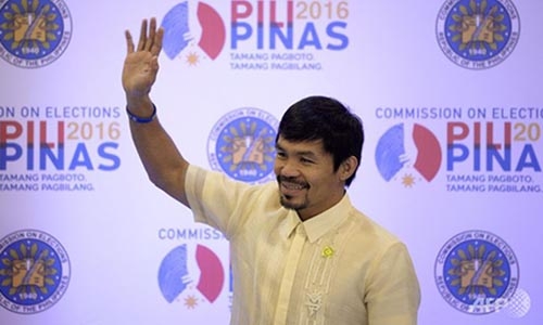 Pacquiao says he supports Philippine death penalty plan