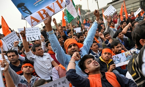 Protests in India over student leader's sedition arrest Protests in India over student leader's sedition arrest