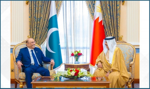 HM King Hamad Receives President of Pakistan on Official Visit