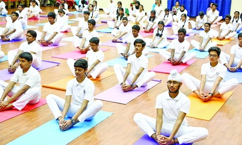New Indian School marks Yoga Day 