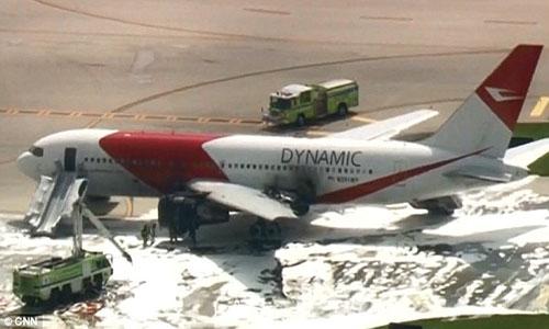 Several hurt as plane catches fire at Florida airport Several hurt as plane catches fire at Florida airport
