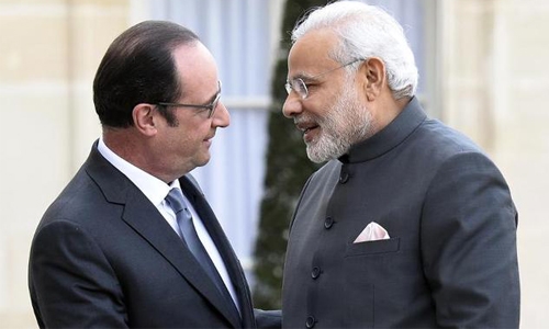 Hollande starts India visit, says jet deal will 'take time'