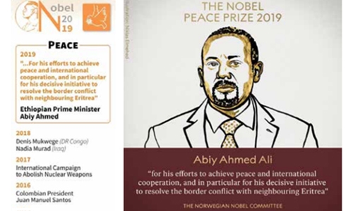 Ethiopia PM Abiy wins Nobel Peace Prize