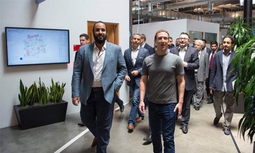 Deputy Crown Prince Mohammed bin Salman at Facebook Deputy Crown Prince Mohammed bin Salman at Facebook