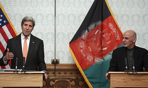Kerry calls on Afghan Taliban 'to enter into a peace process' Kerry calls on Afghan Taliban 'to enter into a peace process'