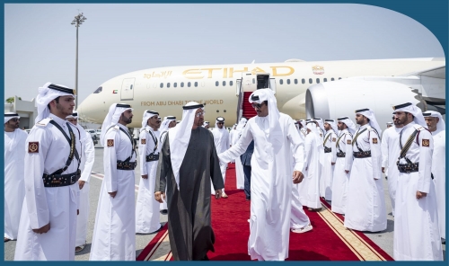 UAE President Shaikh Mohamed bin Zayed Arrives in Qatar 