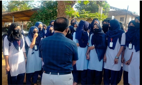 Wearing hijab bars some Muslim students from class in India