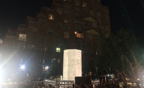 Protesters pull down Christopher Columbus statue in Baltimore