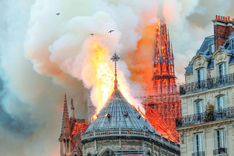 Paris disfigured as blaze engulfs Notre Dame Cathedral