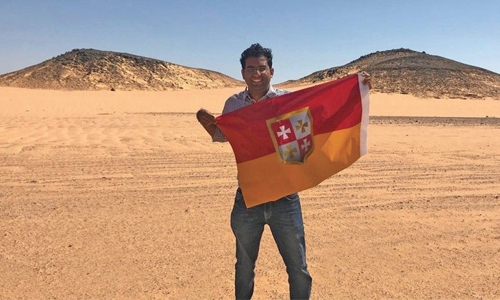 Indian man claims land  between Egypt and Sudan