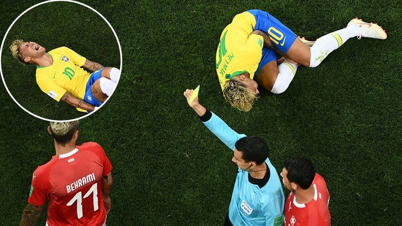 Neymar gets roughed up by Switzerland