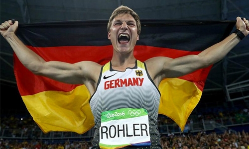 Rohler wins Germany's first javelin gold in 80 years