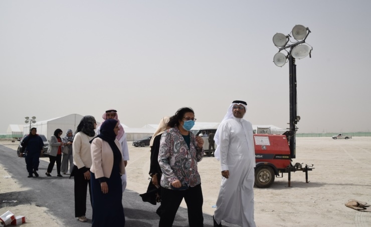 The Minister of Health is making an inspection visit to the field hospital, which is dedicated to people from different countries where the virus is endemic The Minister of Health is making an inspection visit to the field hospital, which is dedicated to people from different countries where the virus is endemic